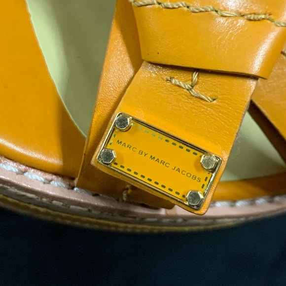 Sale 24 hours 🩷MARC JACOBS ☘️ KL STRP WDGE Yellow platforms - Picture 5 of 11